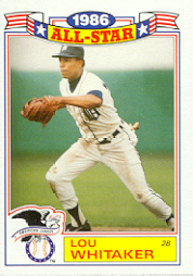 1987 Topps Glossy All-Stars Baseball Cards     014      Lou Whitaker